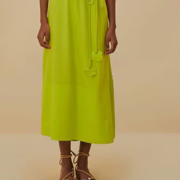 Green One Shoulder Leaf Maxi Dress - Picture 4 of 4